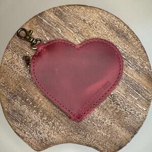 Portland Leather Heart Keychain Pouch FAST SHIP ANENOME Pink Heart NEW